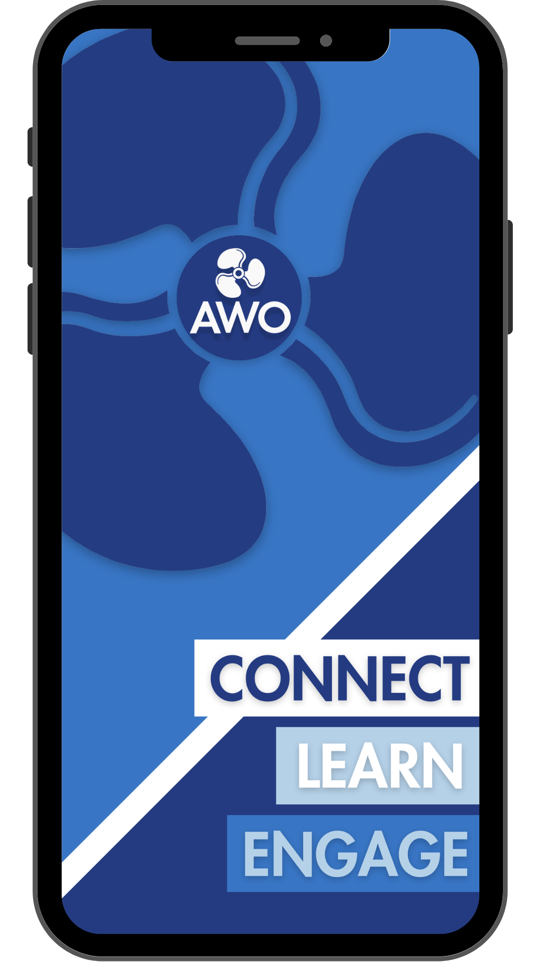 Image of AWO's mobile app