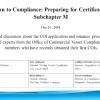 Countdown to Compliance Preparing for Certification under Subchapter M